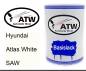 Preview: Hyundai, Atlas White, SAW: 500ml Lackdose, von ATW Autoteile West.